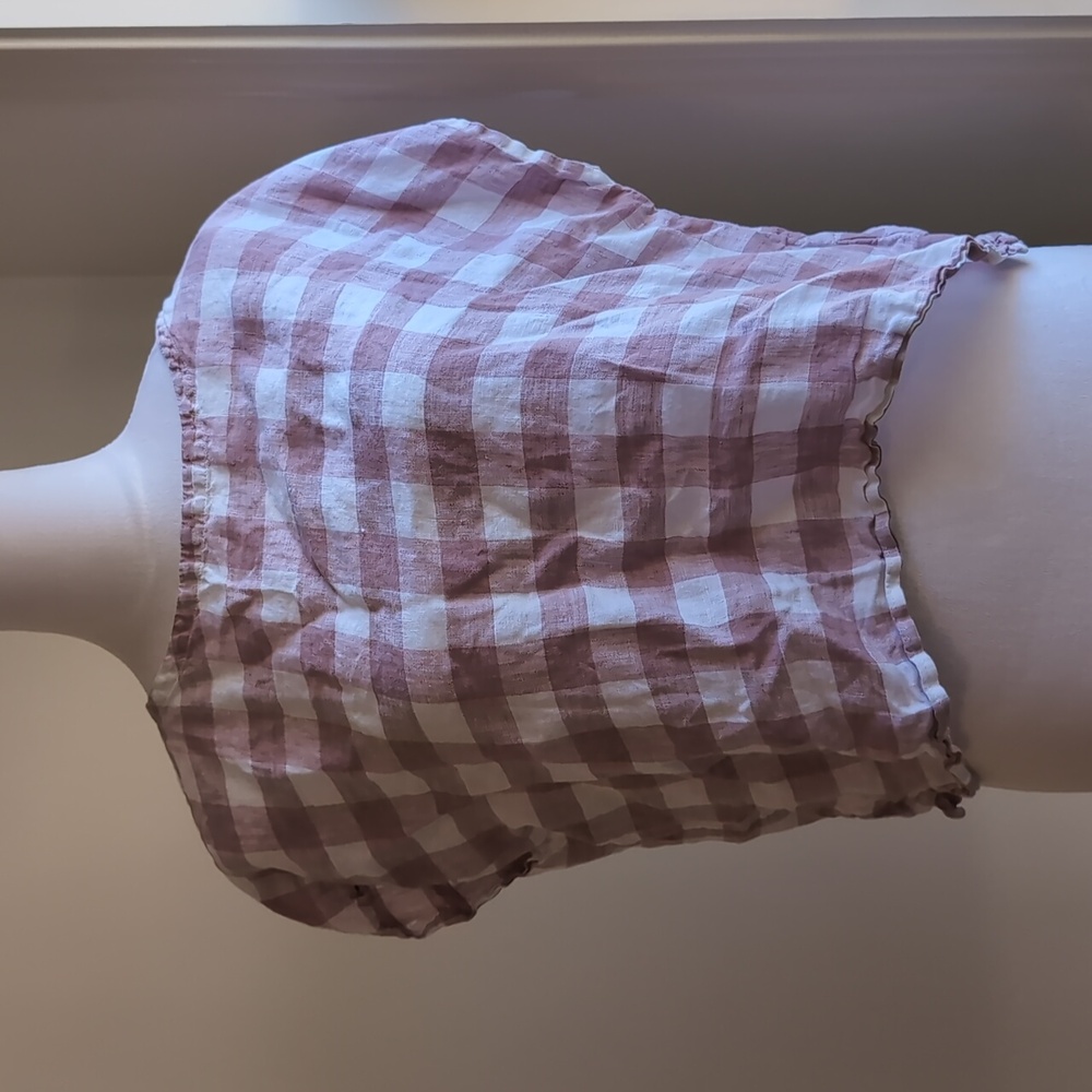 Cynthia Rowley Plaid Crop Blouse